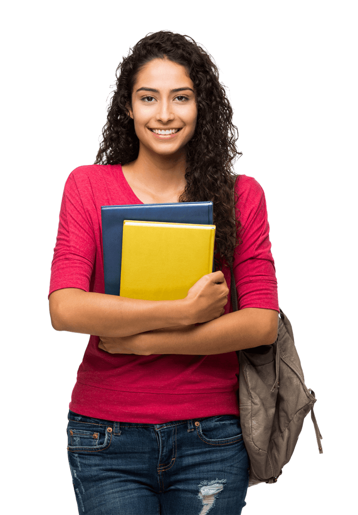 Student with laptop ready for an online tutoring session